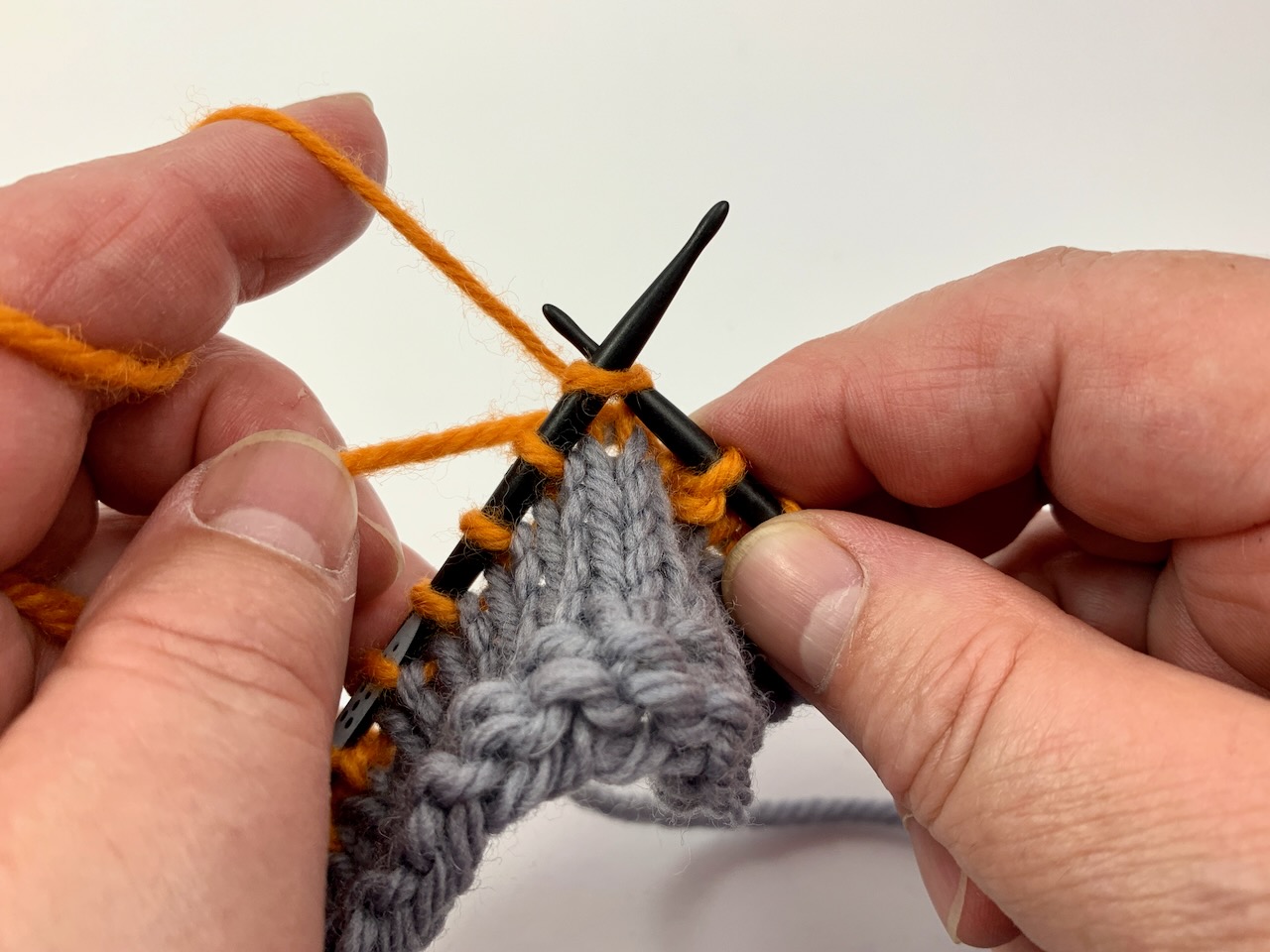 Einweben des Anfangsfadens