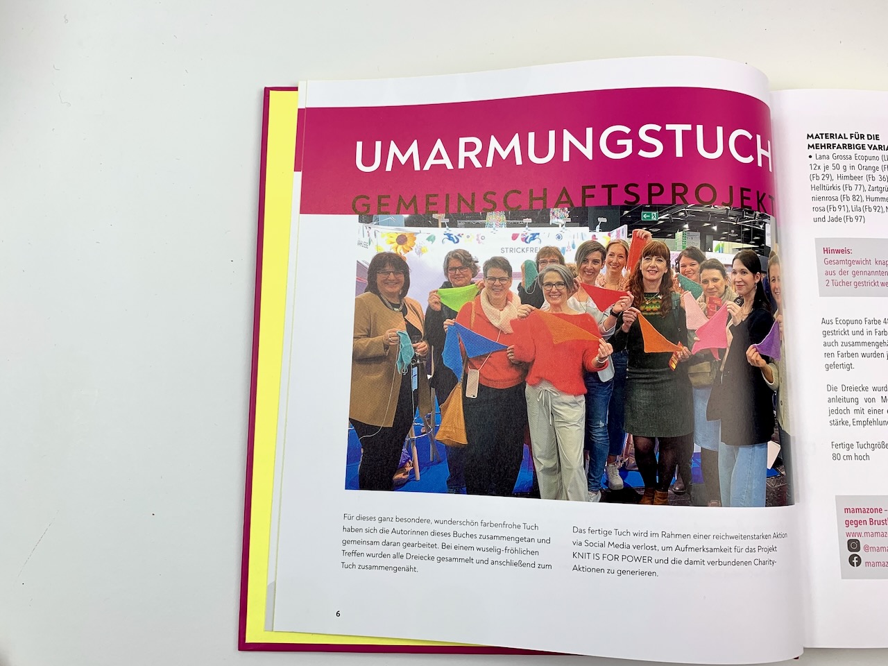 Das Umarmungstuch aus dem Buch Knit is for Power
