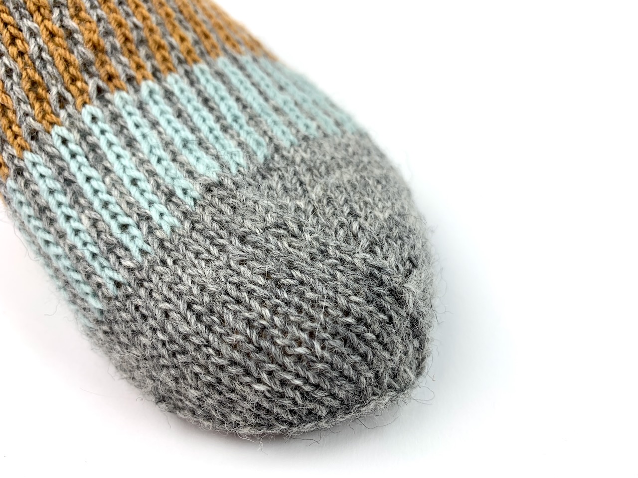 Die Propellerspitze bei den AnbuSocks, den kreativen Top-Down-Socken