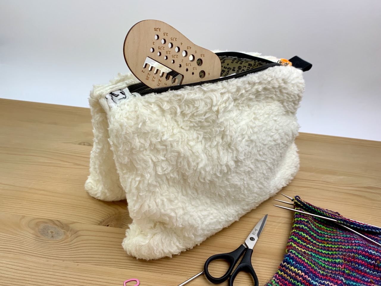 7 Taschen nähen für Strickprojekte