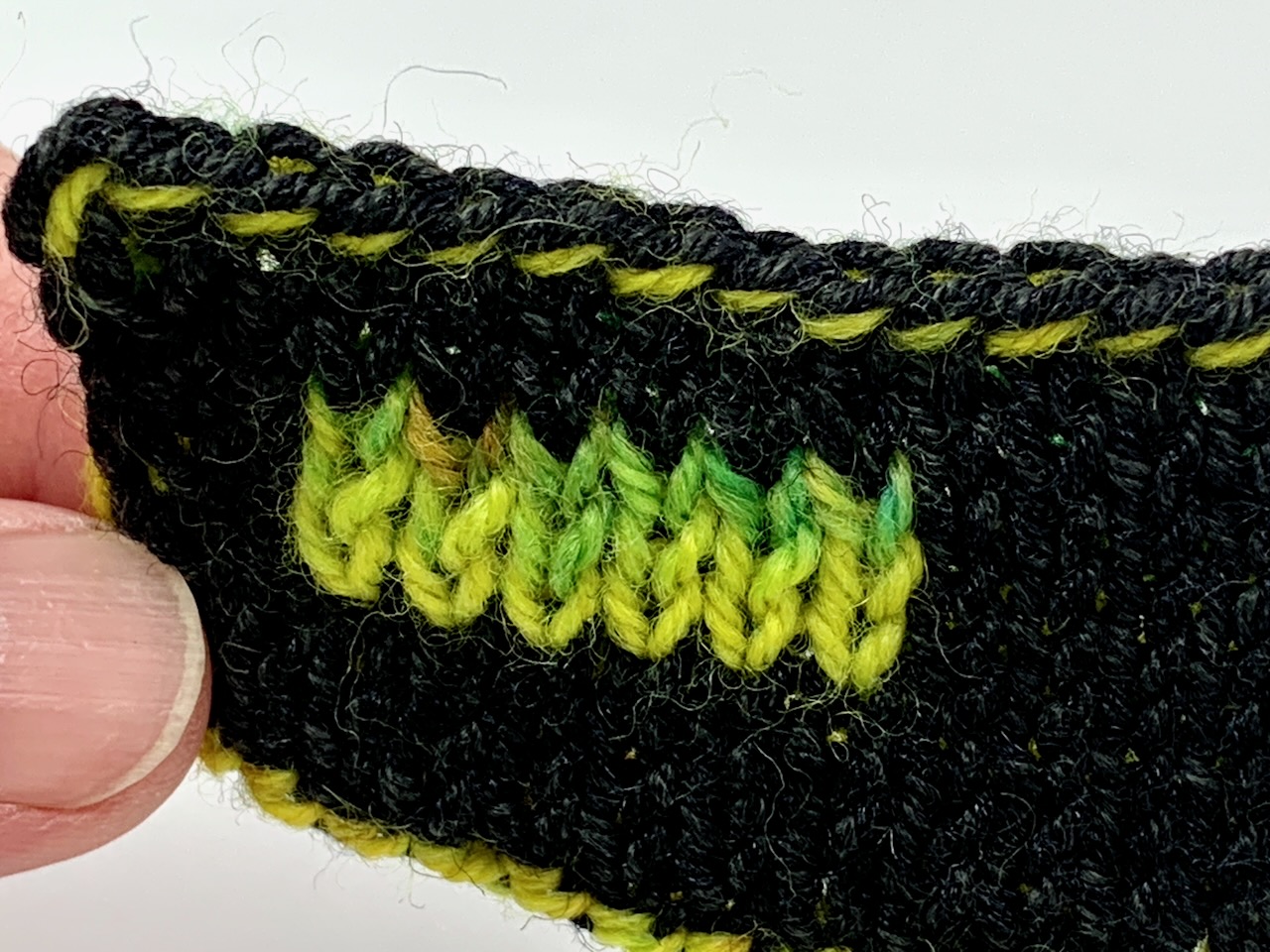 Das klassische Abketten bei der Doppelstrick-Technik