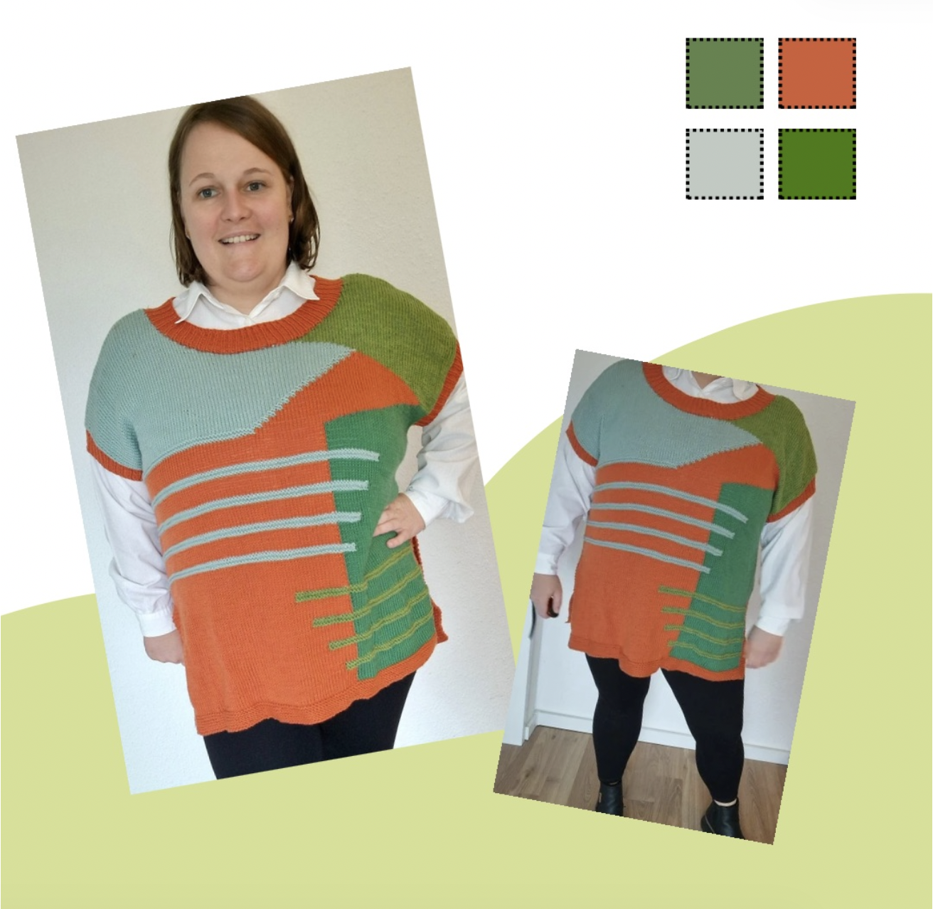 Intarsia Slipover stricken - von Teststrickerin Iris